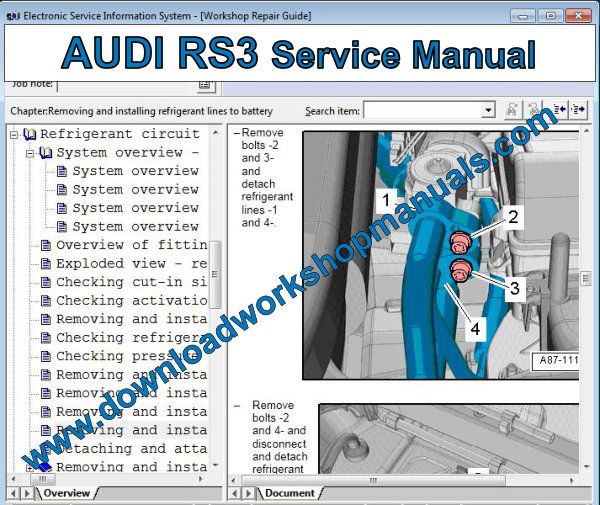 AUDI RS3 Service Manual